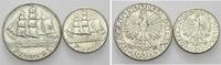 Polen, 2 und 5 Zloty 15 Jahre Hafen von Gdynia (Gdingen), -
