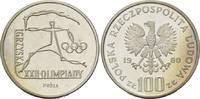 Polen, 100 Zloty Olympische Spiele in Moskau 1980 - Stilisierter Fackelträger,