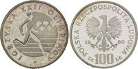 Polen, 100 Zlotych Olympische Spiele in Moskau 1980 - Stilisierter Läufer,