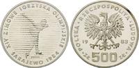 Polen, 500 Zloty Olympische Spiele in Sarajewo 1984 - Eisschnelllauf,
