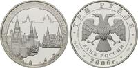 Russland, 3 Rubel Moskauer Kreml und Roter Platz,