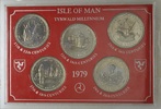 Isle of Man, 5x 1 Crown Tynwald Millenium (979-1979),
