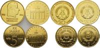 DDR 2x 20 Mark; 2x 5 Mark Schiller - 20 Jahre DDR - Berlin - Brandenburger Tor,