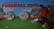 Österreich, 2x 5 Euro Fußball-Europameisterschaft in Österreich und der Schweiz 2008, -