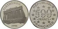 Frankreich, 500 Francs ~ 75 Ecus Bedeutende Bauwerke in Europa - Partheneon, Athen,