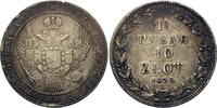 Polen, 10 Zlotych =1 1/2 Rubel Nikolaus I. von Russland, 1825-1855,