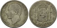 Spanien, 2 Pesetas Alfonso XII., 1874-1885,