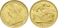 Großbritannien, 1/2 Sovereign Victoria, 1837-1901,