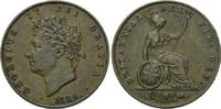 Großbritannien, Kupfer-Halfpenny Georg IV., 1820-1830,