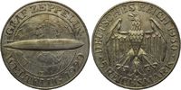 Weimarer Republik, 5 Reichsmark Weltenflug "Graf Zeppelin" von 1929,