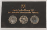 DDR, 5 Mark Themensatz Lutherehrung - Schwarz,