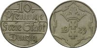 Danzig, 10 Pfennig Freie Stadt, 1920-1939,
