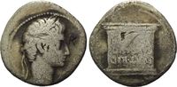 Röm. Reich, AR Denar Augustus, 27 v.-14 n.Chr.,