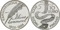 Finnland, 10 Euro 200. Geburtstag Elias Lönnrot,