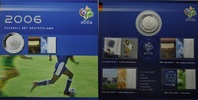 Deutschland, 4x 10 Euro Fussball-Set: Münzen und Briefmarken