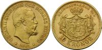 Schweden, 10 Kronen Oskar II., 1872-1907,