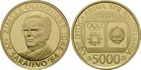 Jugoslawien, 5000 Dinara Olympische Winterspiele 1984 in Sarajevo,