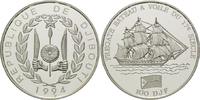 Dschibuti, 100 Francs Geschichte der Seefahrt - Fregatte 17.Jh.
