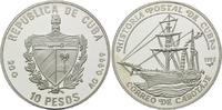 Kuba, 10 Pesos Kubanische Postgeschichte - Besegeltes Dampfschiff, Bild