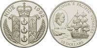 Niue, 10 Dollars Große Entdecker - James Cook pazifische Reise mit Segelschiff, Bild