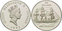 Tuvalu, 20 Dollars Geschichte der Seefahrt - besegeltes Dampfschiff H.M.S. "The Royalist", Bild