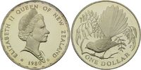 Neuseeland, 1 Dollar Fächerschwanz Vogel, Bild