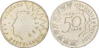 Niederlande, 50 Gulden 50. Hochzeitstag von Königinmutter Juliana und Prinz Bernhard, -