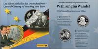 BRD, 2 Silbermedaillen Unsere Währung auf dem Weg zum Euro, -