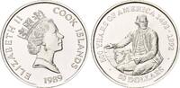 Cook Islands, 50 Dollar 500 Jahre Amerika - James Cook, -