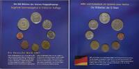 Deutschland, Kursmünzensatz Euro + DM mit 10 Sonderbriefmarken Deutsche Post - Zum Währungswechsel, -