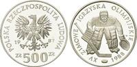 Polen, 500 Zlotch Zur Olympiade 1988 - Eishockey, -