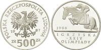 Polen, 500 Zlotch Zur Olympiade 1988 - Springreiter, -