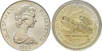 Isle of Man, 1 Crown 200 Jahre Luftfahrt - Biplane, -