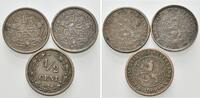 Niederlande, Lot 3x1/2 Cent Wilhelmina I., -