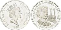 Cook-Inseln, 50 Dollars 500 Jahre Amerika, -