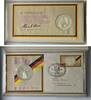 Deutschland, Medaille + 10 Pfennig Briefmarke Medaillenersttagsbrie f- 25 Jahre Bundesrepublik, -