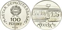 Ungarn, 100 Forint 100 Jahre Zusammenlegung Buda + Pest, -