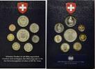 Schweiz, Kursmünzensatz mit AG-Medaille, Limitierte Ausgabe MDM, -