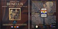 BeNeLux, 3x 3,88 Euro & Medaille CuNi Euroset, 35 J. Gerichtshof, -