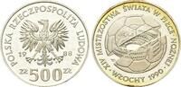 Polen, 500 Zlotych Zur Fussball-WM in Italien, -