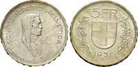 Schweiz, 5 Franken 1931, Helvetica, st 90,00 EUR  zzgl. 5,95 EUR Versand