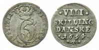 Dänemark, 8 Skilling Christian V., 1670-1699,