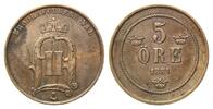 Schweden, 5 Öre Oskar II., 1872-1907,