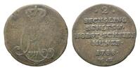 Schleswig-Holstein, 2 Sechsling Christian VII. von Dänemark, 1766-1808,
