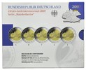 Deutschland, 5x 2 Euro Schloss Schwerin, kompl. Satz mit 5 Prägestätten,