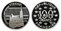 Frankreich, 100 Francs = 15 Euro Bedeutende Bauwerke in Europa - Stephansdom in Wien,