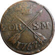 SWEDEN COPPER Adolf Frederick 1767 2 Ore,S.M Low Mintage:467,000 KM#461 (2379) Uncertified