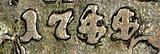Russian Federation  RUSSIA Elizabeth Silver 1744 Grivennik Inverted 
