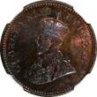 1/4 Pice India-British George V Bronze 1936 (C)  NGC MS63 BN RAINBOW KM#510 (23)