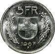 5 Francs Switzerland Silver 1967 B  31.45 mm NGC AU58 KM# 40 (001)